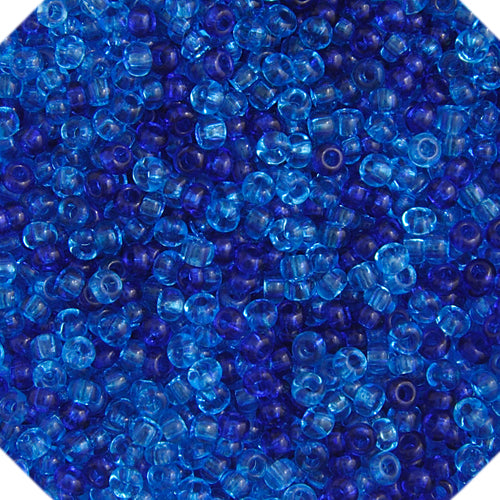 Czech Seed Bead Approx 22g Vial 10/0 - Blue Shades