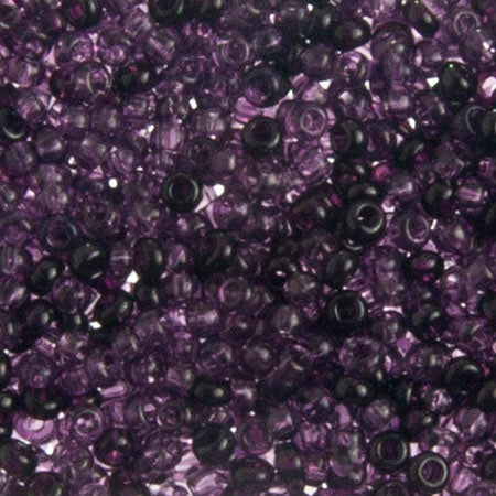Czech Seed Bead Approx 22g Vial 10/0 - Purple Shades