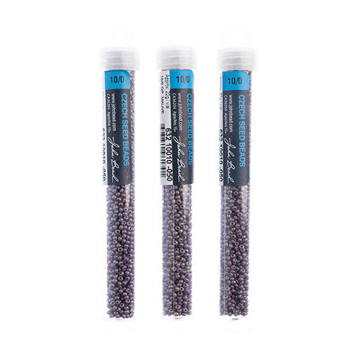 Czech Seed Bead Approx 22g Vial 10/0 - Purple Shades