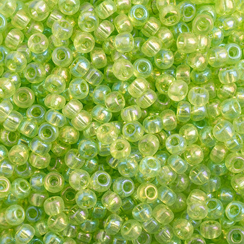 Czech Seed Bead Approx 22g Vial 10/0 - Green Shades