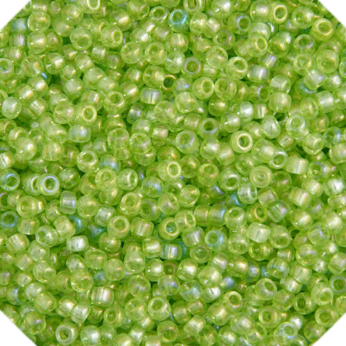 Czech Seed Bead Approx 22g Vial 10/0 - Green Shades