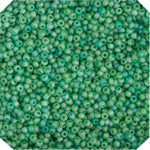 Czech Seed Bead Approx 22g Vial 10/0 - Green Shades