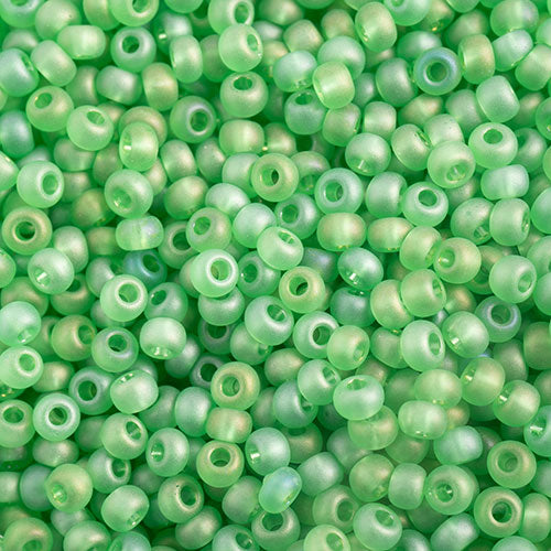 Czech Seed Bead Approx 22g Vial 10/0 - Green Shades