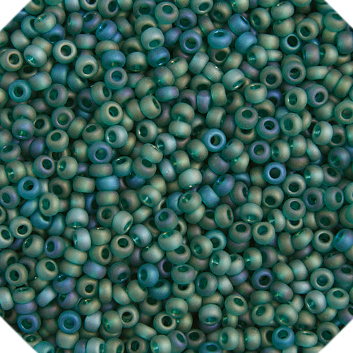 Czech Seed Bead Approx 22g Vial 10/0 - Green Shades