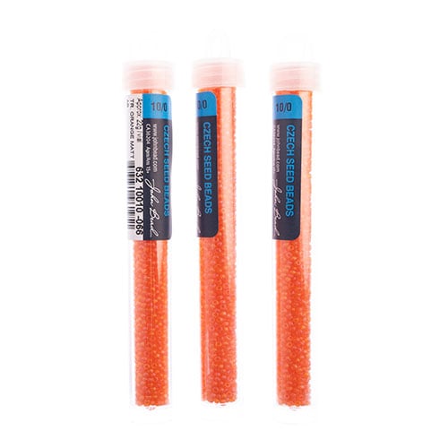 Czech Seed Bead Approx 22g Vial 10/0 - Yellow/Orange Shades