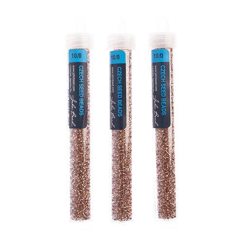 Czech Seed Bead Approx 22g Vial 10/0 - Brown Shades