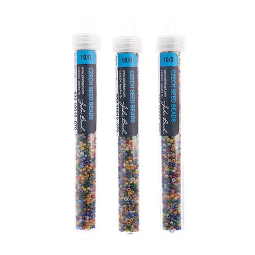Czech Seed Bead Approx 22g Vial 10/0 - Multi Shades