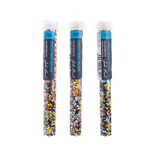 Czech Seed Bead Approx 22g Vial 10/0 - Multi Shades
