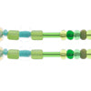 Czech Seed Bead Approx 22g Vial 10/0 - Green Shades