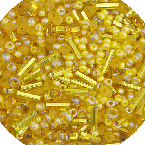 Czech Seed Bead Approx 22g Vial 10/0 - Yellow/Orange Shades