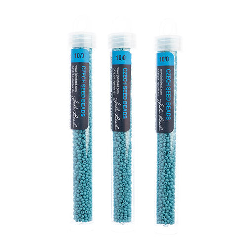 Czech Seed Bead Approx 22g Vial 10/0 - Blue Shades