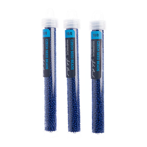 Czech Seed Bead Approx 22g Vial 10/0 - Blue Shades