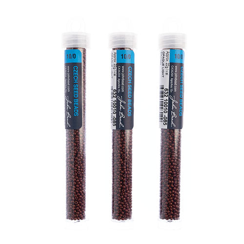 Czech Seed Bead Approx 22g Vial 10/0 - Brown Shades