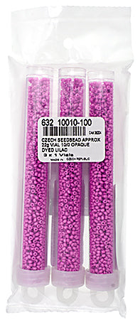 Czech Seed Bead Approx 22g Vial 10/0 - Purple Shades