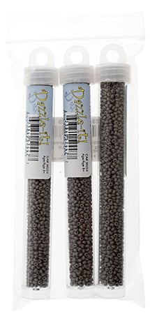 Czech Seed Bead Approx 22g Vial 10/0 - White/Black Shades