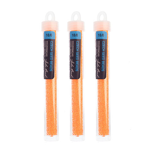 Czech Seed Bead Approx 22g Vial 10/0 - Yellow/Orange Shades