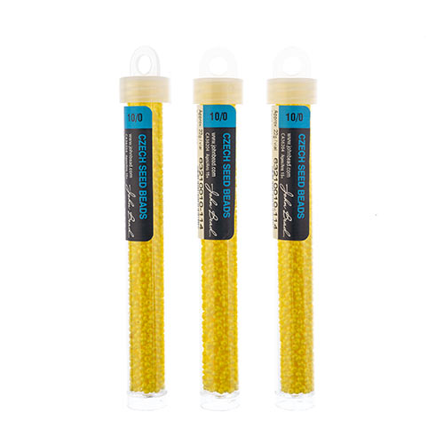 Czech Seed Bead Approx 22g Vial 10/0 - Yellow/Orange Shades
