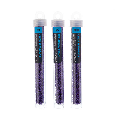 Czech Seed Bead Approx 22g Vial 10/0 - Purple Shades