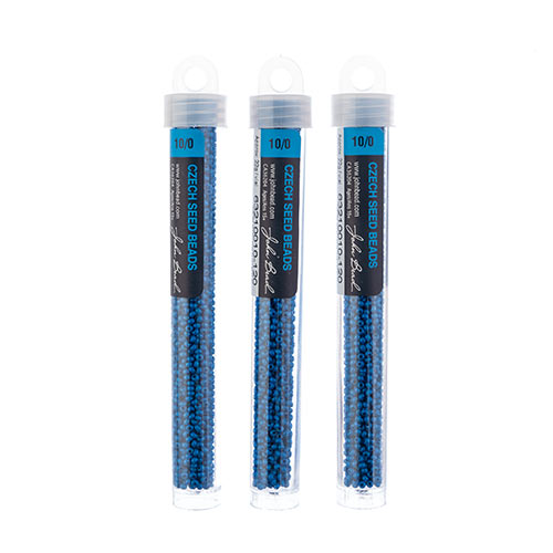 Czech Seed Bead Approx 22g Vial 10/0 - Blue Shades