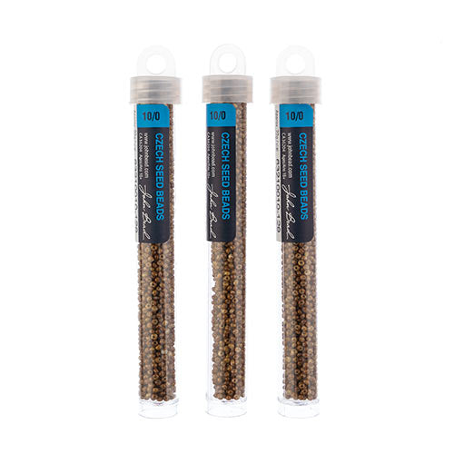 Czech Seed Bead Approx 22g Vial 10/0 - Brown Shades