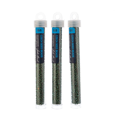 Czech Seed Bead Approx 22g Vial 10/0 - Blue Shades