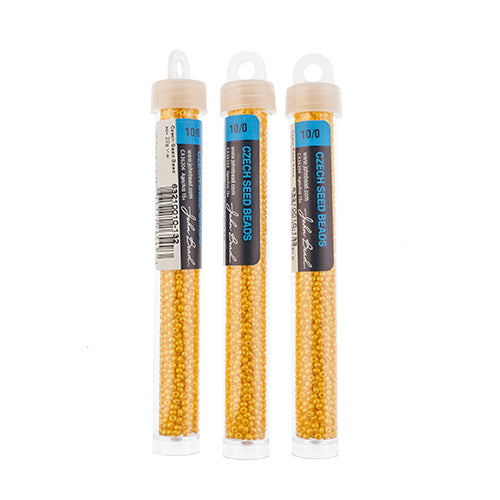 Czech Seed Bead Approx 22g Vial 10/0 - Yellow/Orange Shades