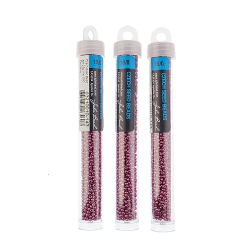 Czech Seed Bead Approx 22g Vial 10/0 - Purple Shades