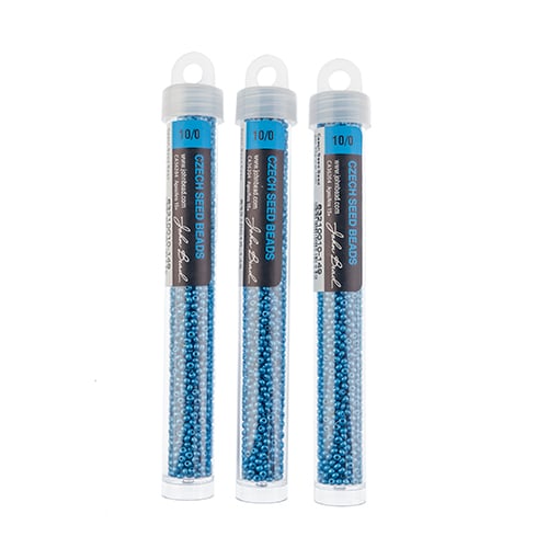 Czech Seed Bead Approx 22g Vial 10/0 - Green Shades