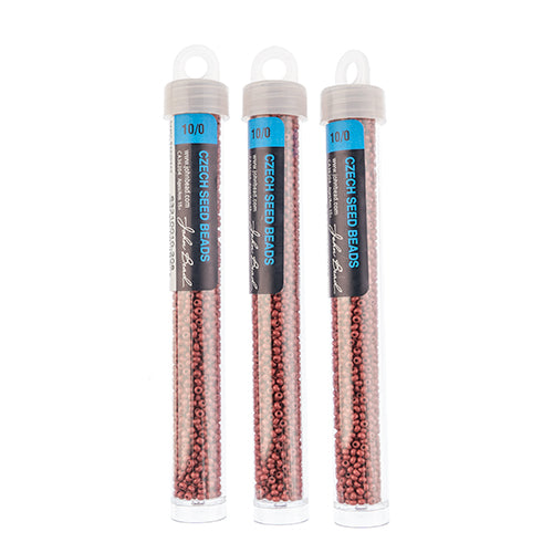 Czech Seed Bead Approx 22g Vial 10/0 - Brown Shades