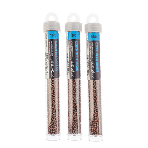 Czech Seed Bead Approx 22g Vial 10/0 - Brown Shades