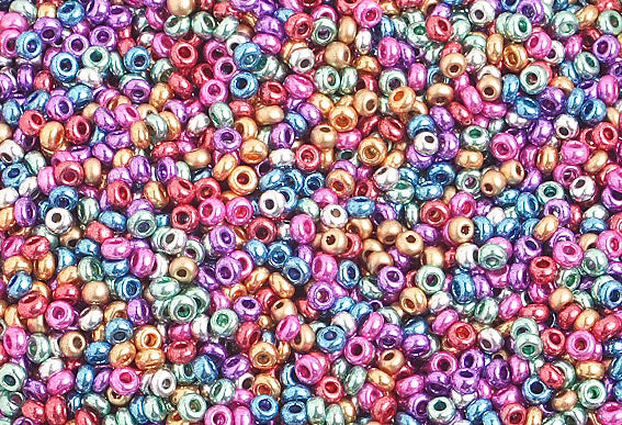 Czech Seed Beads 10/0 Metallic Multi Shades
