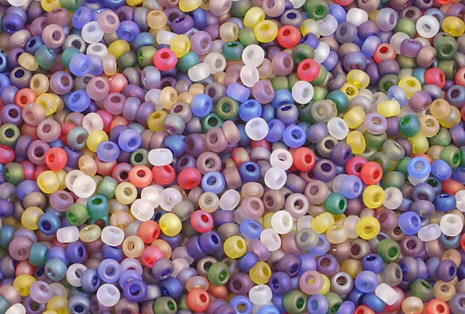 Czech Seed Beads 10/0 Transparent - Multi Shades
