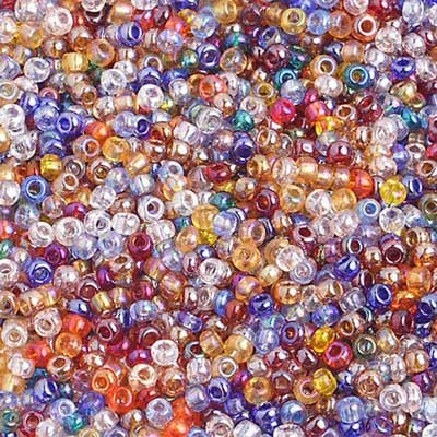 Czech Seed Beads 10/0 Transparent - Multi Shades