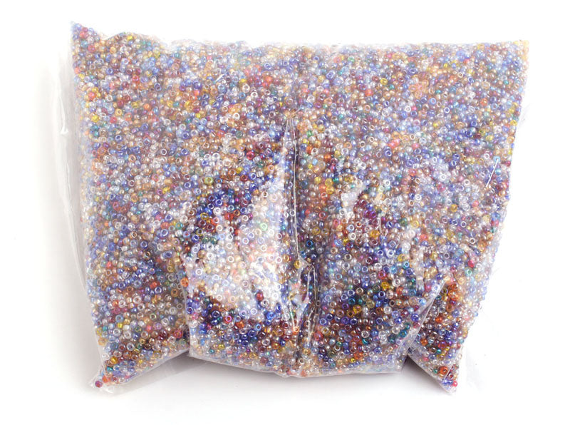 Czech Seed Beads 10/0 Transparent - Multi Shades