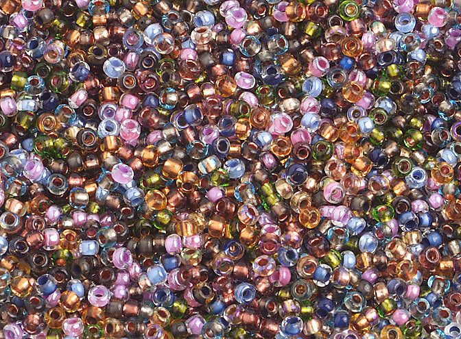 Czech Seed Beads 10/0 Color Lined Brown Shades