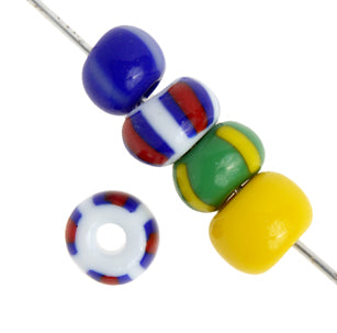 Czech Seed Beads 32/0 Multi Opaque Stripe Mix