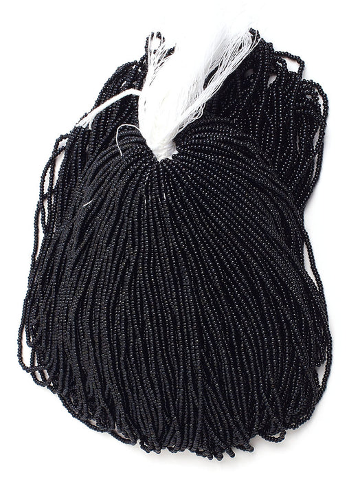 Czech Seed Beads 10/0 Opaque - Black/Grey Shades