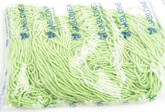 Czech Seed Beads 10/0 Opaque - Green Shades