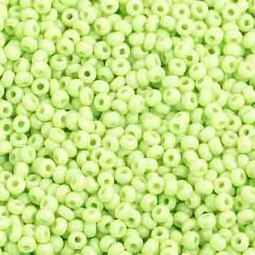 Czech Seed Beads 10/0 Opaque - Green Shades