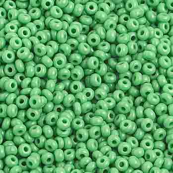 Czech Seed Beads 10/0 Opaque - Green Shades