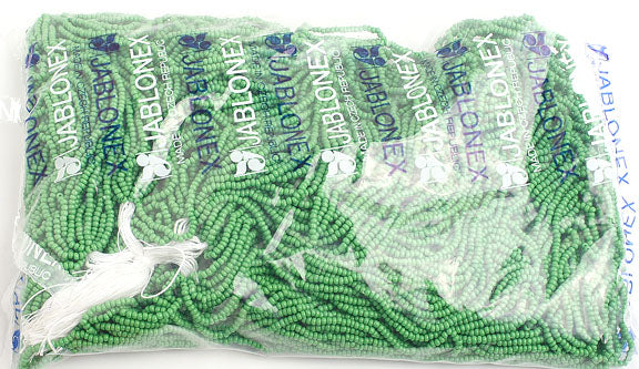 Czech Seed Beads 10/0 Opaque - Green Shades