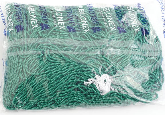 Czech Seed Beads 10/0 Opaque - Green Shades