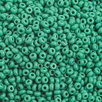 Czech Seed Beads 10/0 Opaque - Green Shades