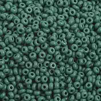 Czech Seed Beads 10/0 Opaque - Green Shades