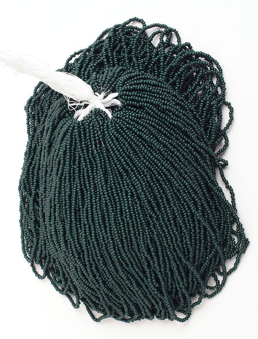 Czech Seed Beads 10/0 Opaque - Green Shades