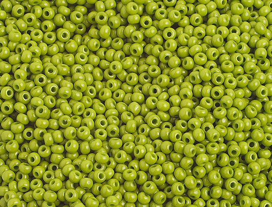 Czech Seed Beads 10/0 Opaque - Green Shades
