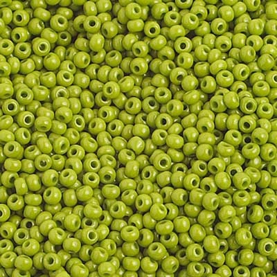 Czech Seed Beads 10/0 Opaque - Green Shades