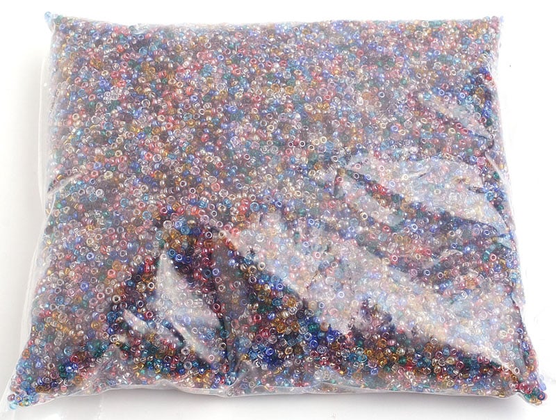 Czech Seed Beads 10/0 Transparent - Multi Shades