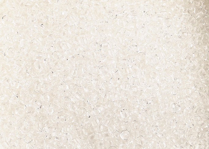 Czech Seed Beads 10/0 Transparent - Crystal/Grey Shades