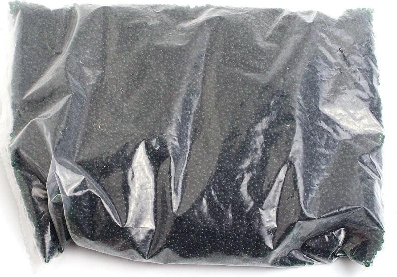 Czech Seed Beads 10/0 Transparent - Green Shades